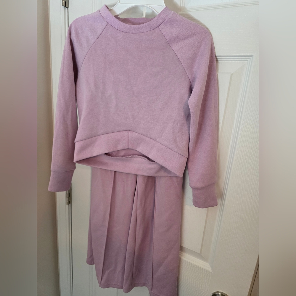 90 Degree By Reflex Lilac Sweatshirt and Pant Set